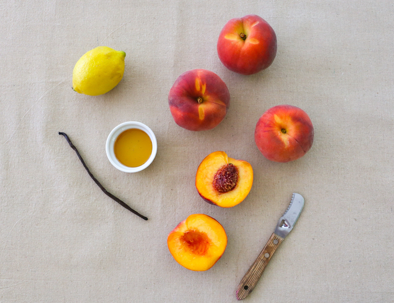 Ingredients for peach butter